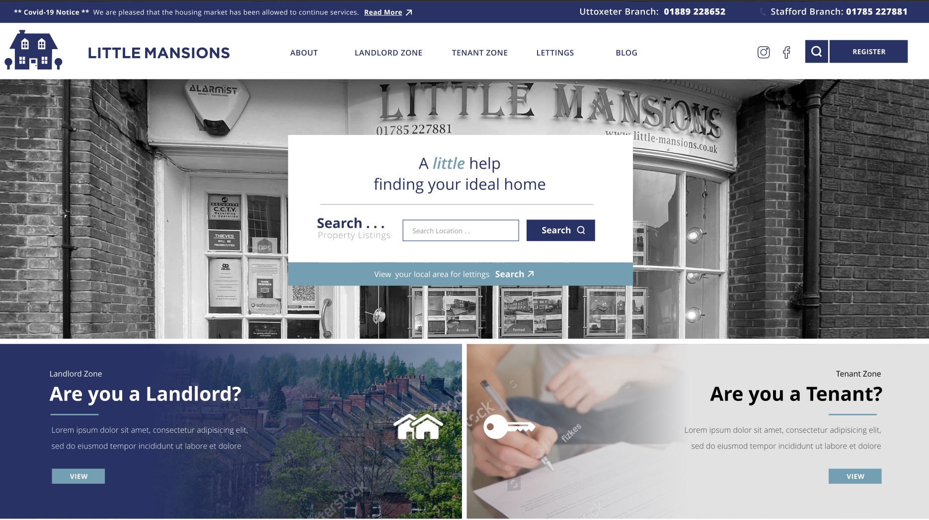 Little Mansions website
